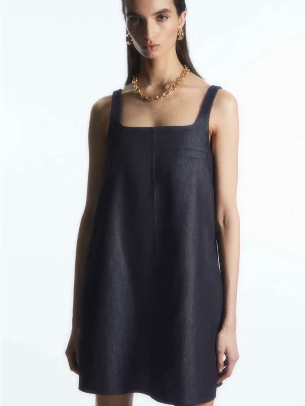 COS Dark Indigo Denim Tank Top - Women's Sleeveless Dress